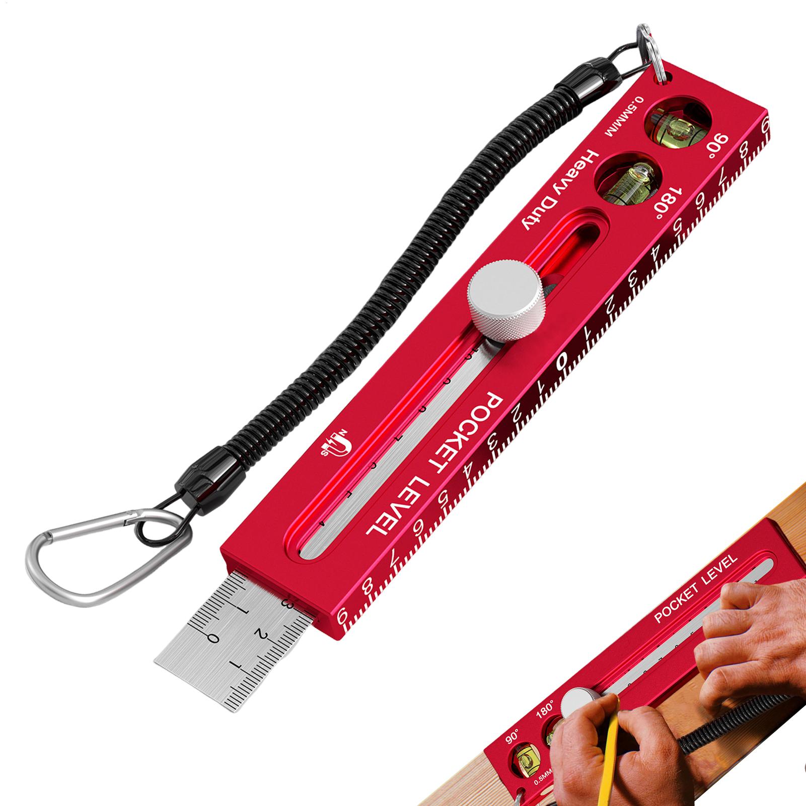 Workshop Marking Tools - مسطرة نجارة مغناطيسية من سبائك الألومنيوم،