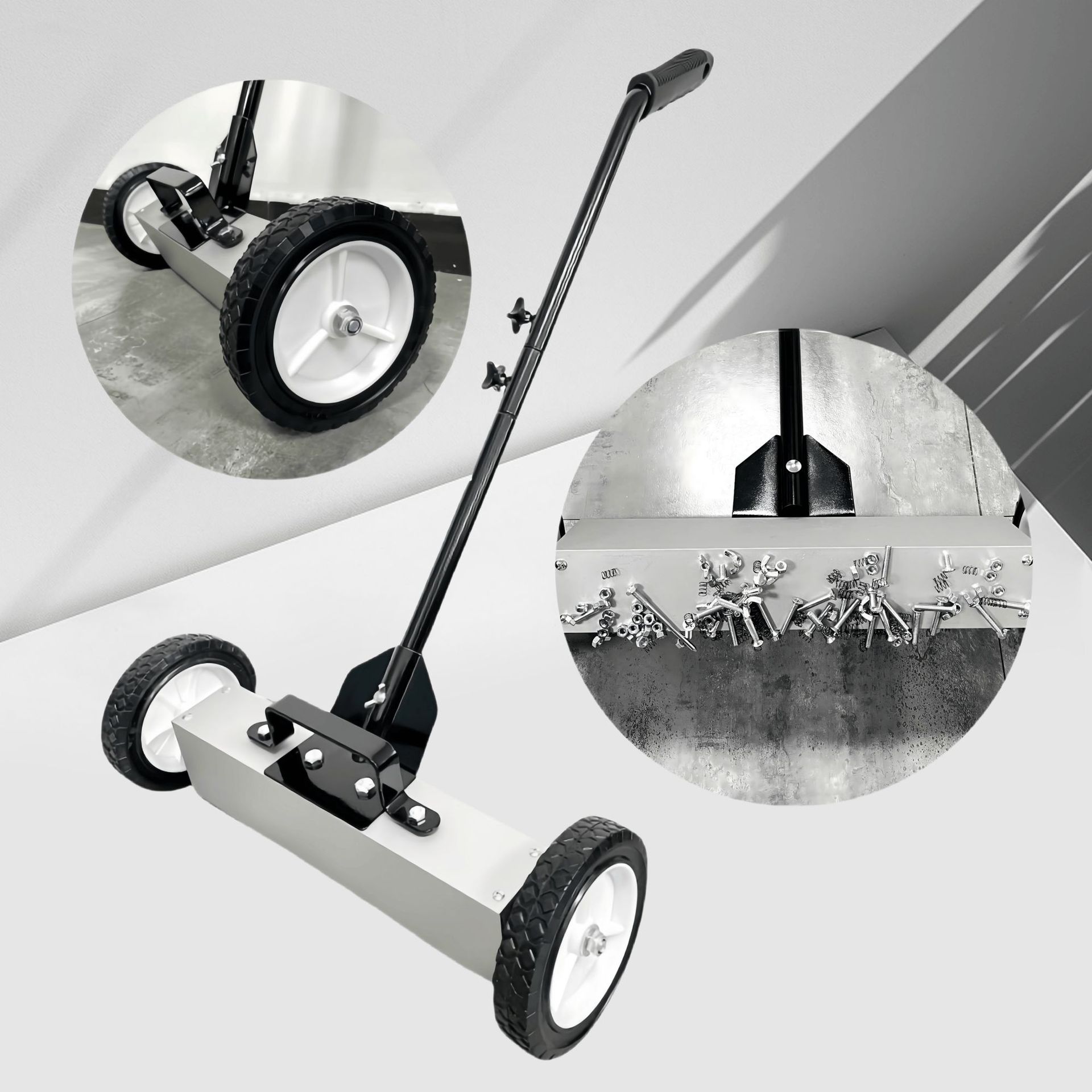 Workshop Cleaning Tools - أداة الالتقاط المغناطيسي اليد دفع بعجلات